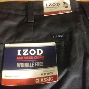IZOD wrinkle free Chino Sz 36x30NWOT$35+free belt